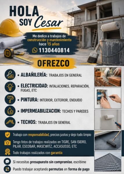 Abaliñeria, pintura, techos,etc