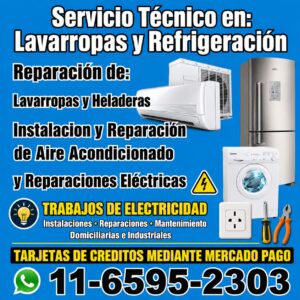 Servicio Técnico: Lavarropas y Refrigeracion