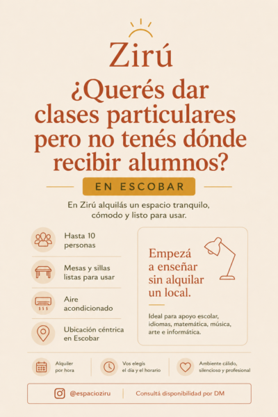 Espacio Zirú - espacio de talleres y eventos 🌿
