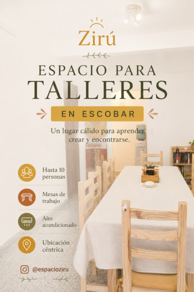 Espacio Zirú - espacio de talleres y eventos 🌿