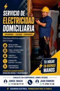 Servicio de electricidad domiciliaria